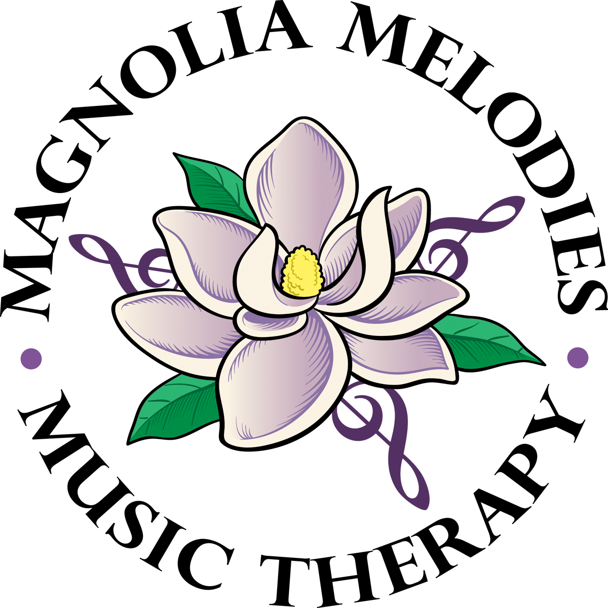 Magnolia Melodies Music Therapy circular logo
